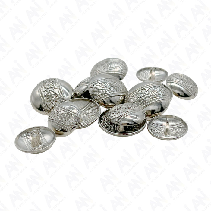 Etched Design Metal Buttons | 18mm(28L) & 23mm(36L)