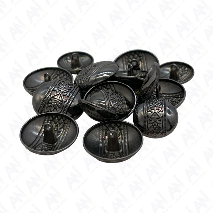 Etched Design Metal Buttons | 18mm(28L) & 23mm(36L)
