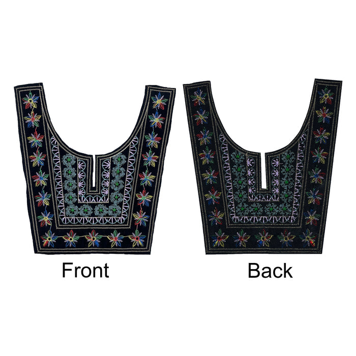 Ethnic style embroidery neckline