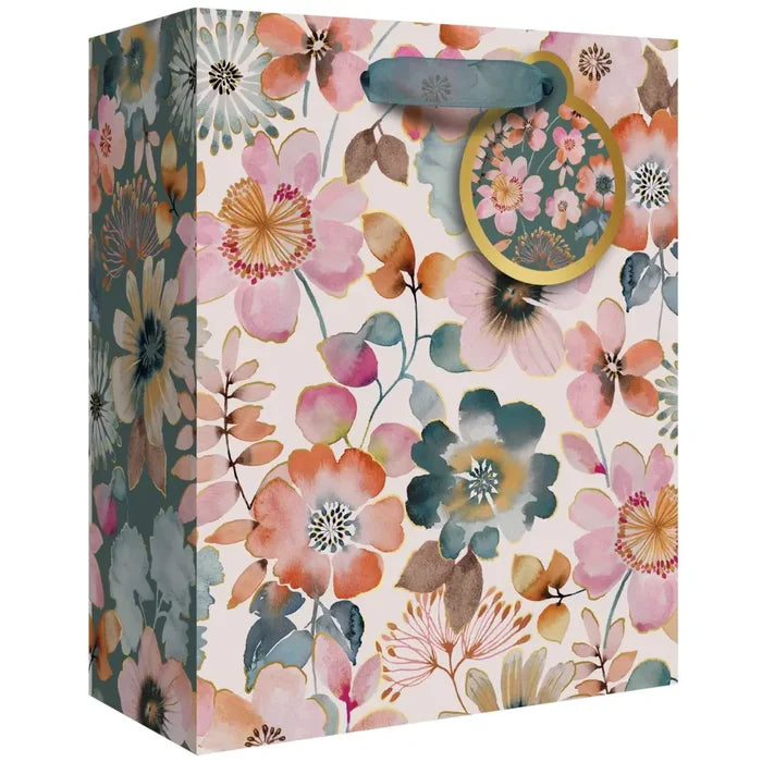 Euro Tote - Medium - Painterly Petals - Retail-6 count