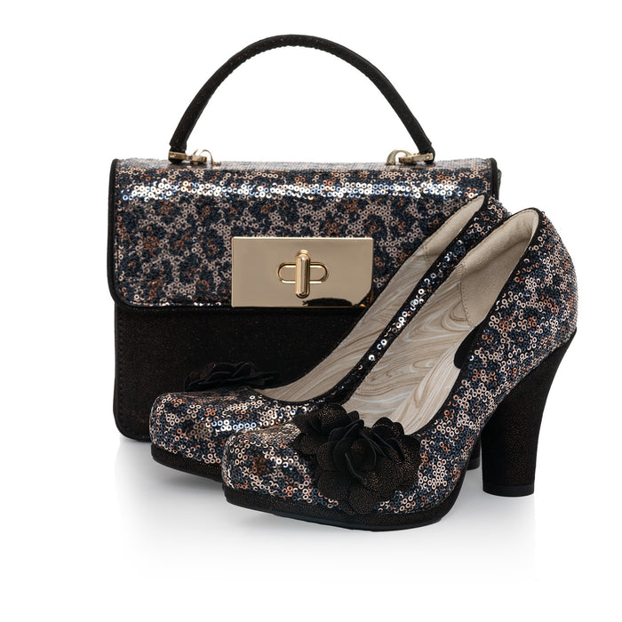 Eva and Matching Perugia Bag Leopard Sequin