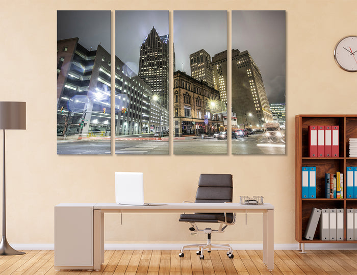 Evening Detroit Canvas Print #9075