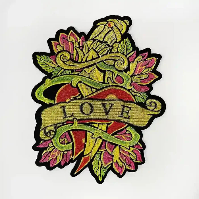 Everlasting Love Dagger Embroidered Sew Patch