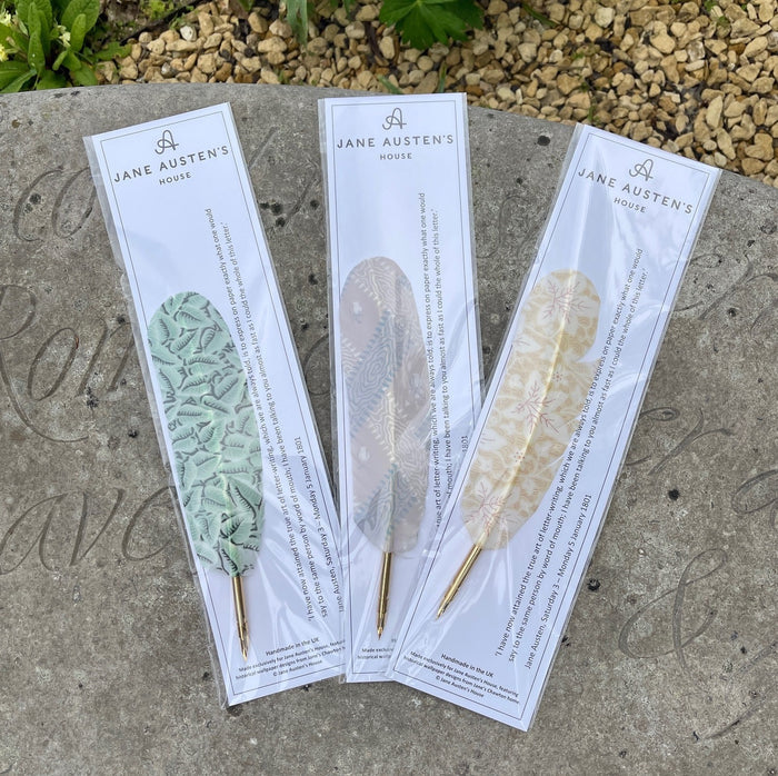 Exclusive - Blue Moiré Feather Quill