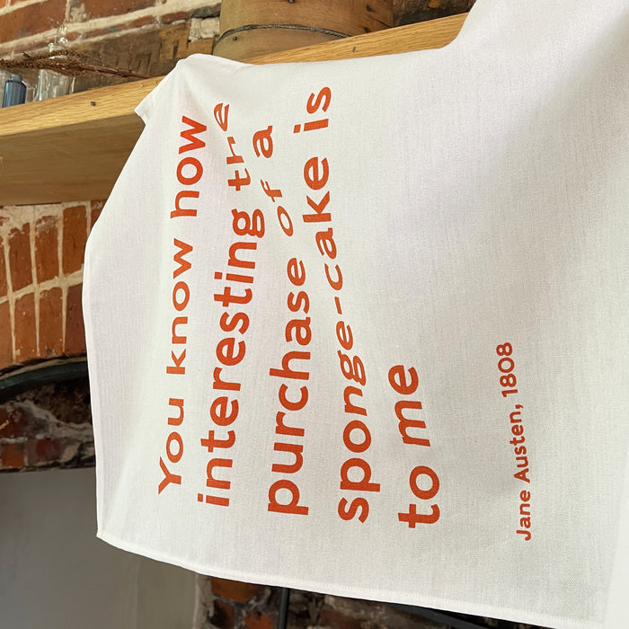 Exclusive Jane Austen's House Quote Tea-Towel