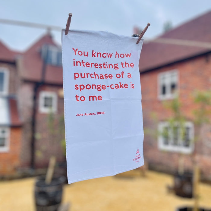 Exclusive Jane Austen's House Quote Tea-Towel