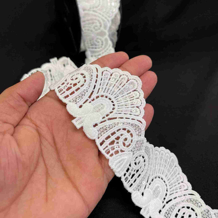 Fan Pattern Guipure Lace SKU-K-2/630