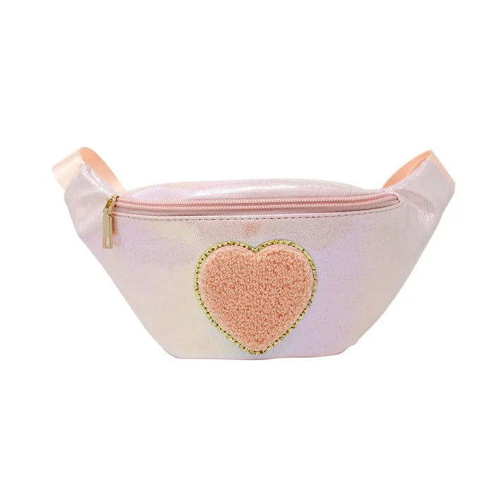 Fanny Pack - Shiny Heart - Light Pink