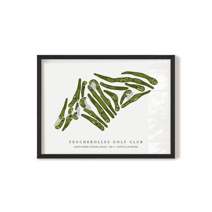 Feucherolles Golf Club | Golf Course Map | Black Frame