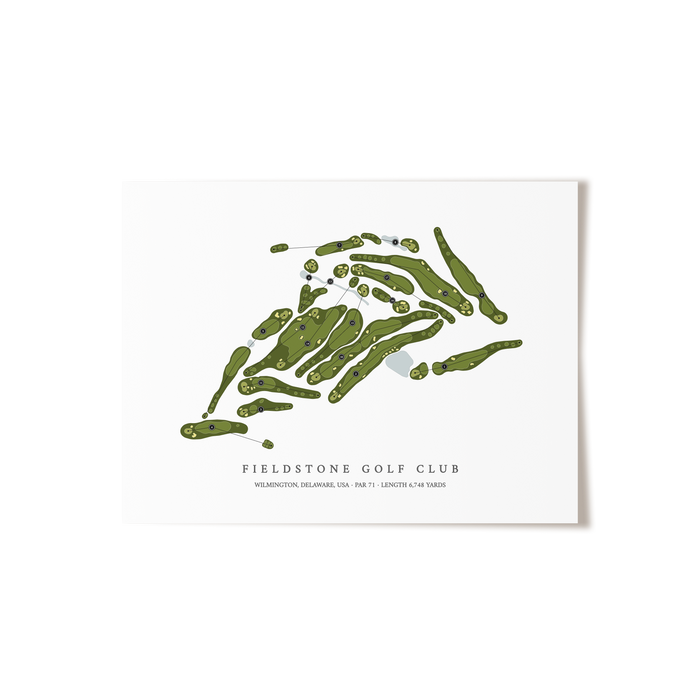 Fieldstone Golf Club | Golf Course Map | Unframed