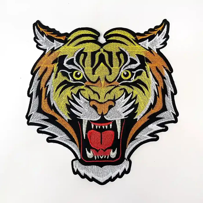 Fierce Roaring Tiger Head Embroidery Patch | SKU_P-1