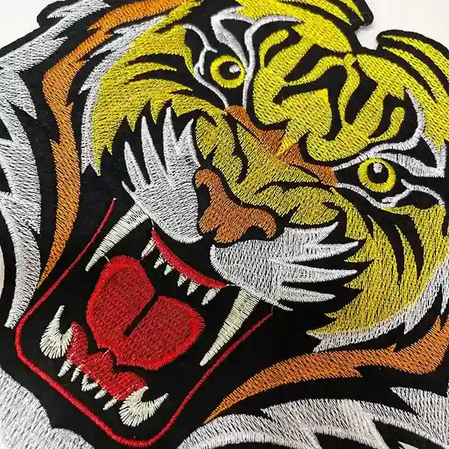 Fierce Roaring Tiger Head Embroidery Patch | SKU_P-1