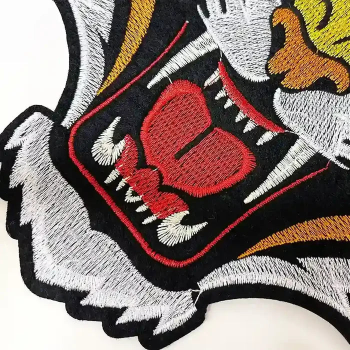 Fierce Roaring Tiger Head Embroidery Patch | SKU_P-1