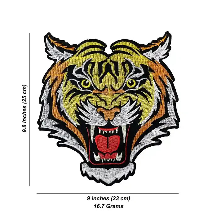 Fierce Roaring Tiger Head Embroidery Patch | SKU_P-1