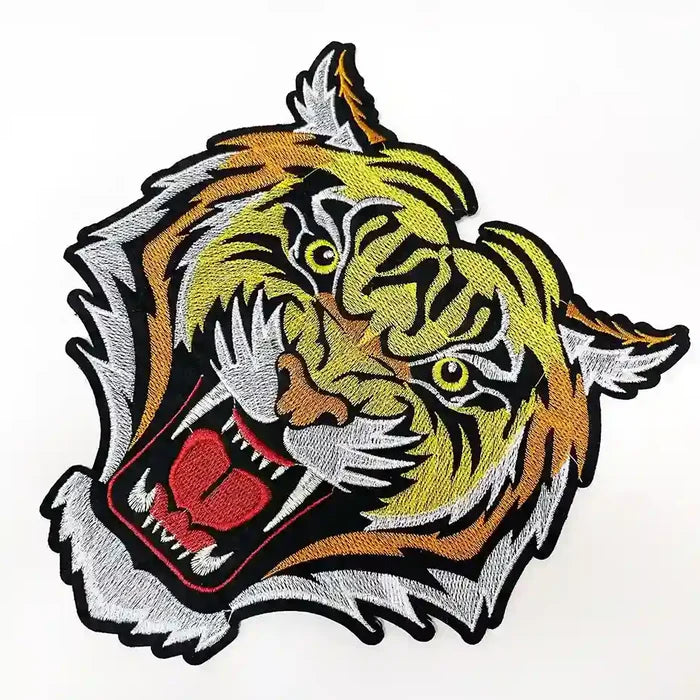 Fierce Roaring Tiger Head Embroidery Patch | SKU_P-1