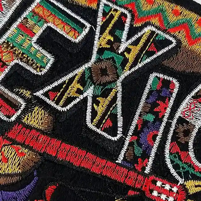 Fiesta Typography Mexico Hot Fix Patch