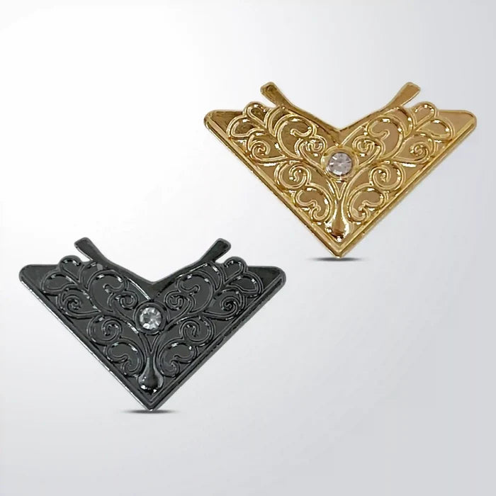 Filigree Rhinestone Collar Tip
