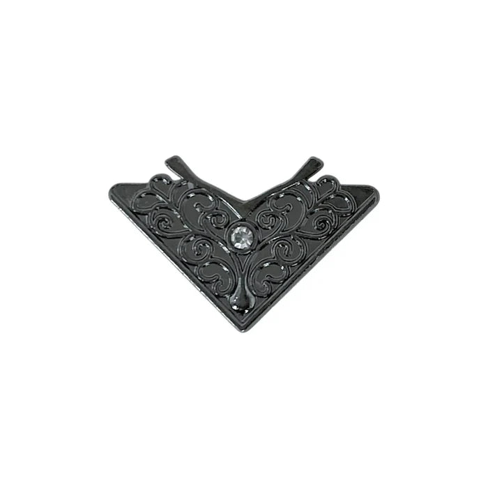 Filigree Rhinestone Collar Tip