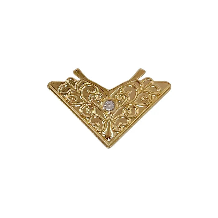 Filigree Rhinestone Collar Tip