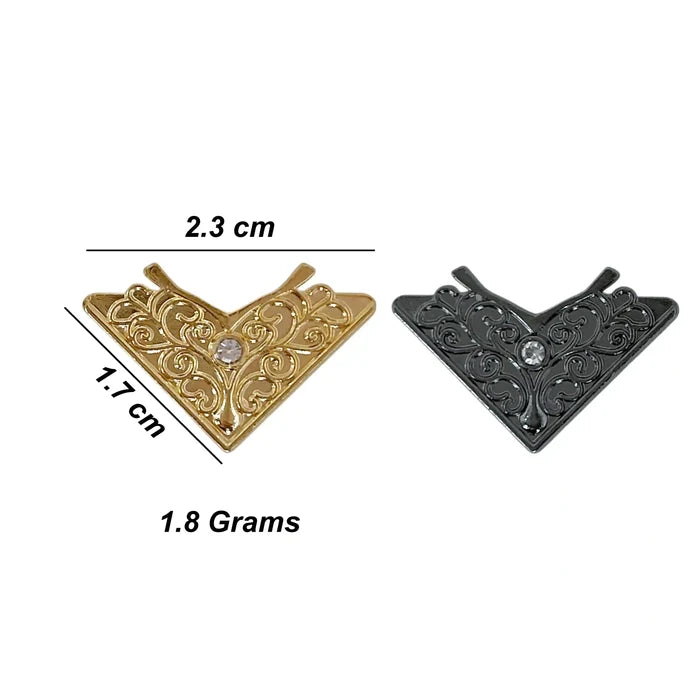 Filigree Rhinestone Collar Tip