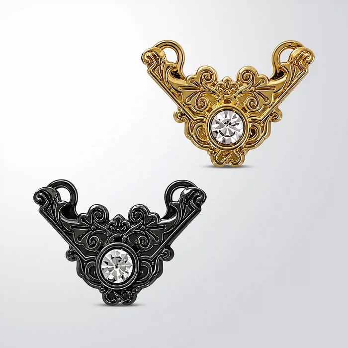 Filigree Rhinestone V Style Collartip