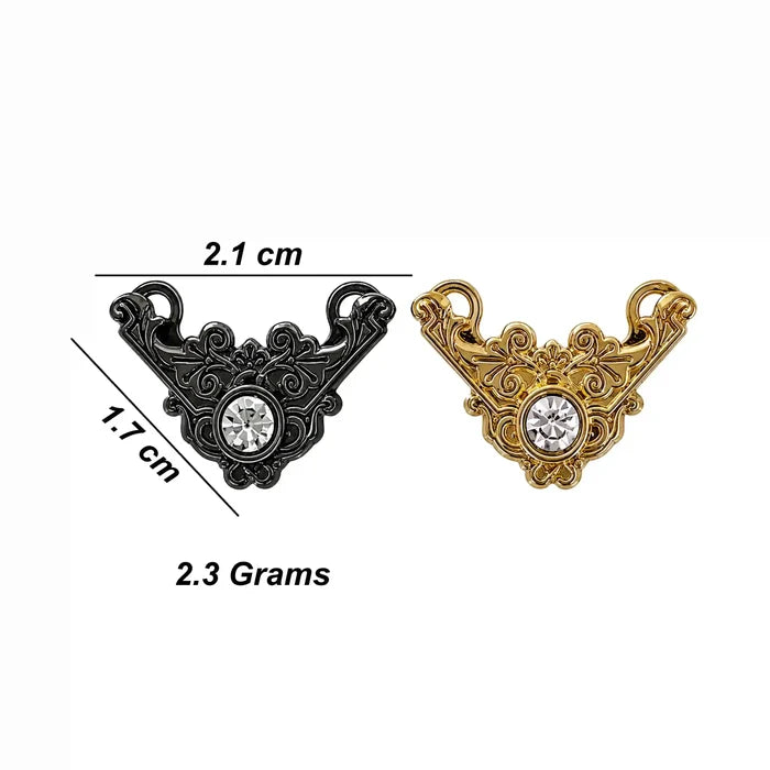 Filigree Rhinestone V Style Collartip