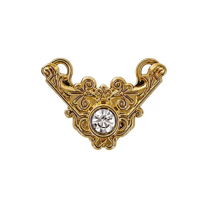 Filigree Rhinestone V Style Collartip