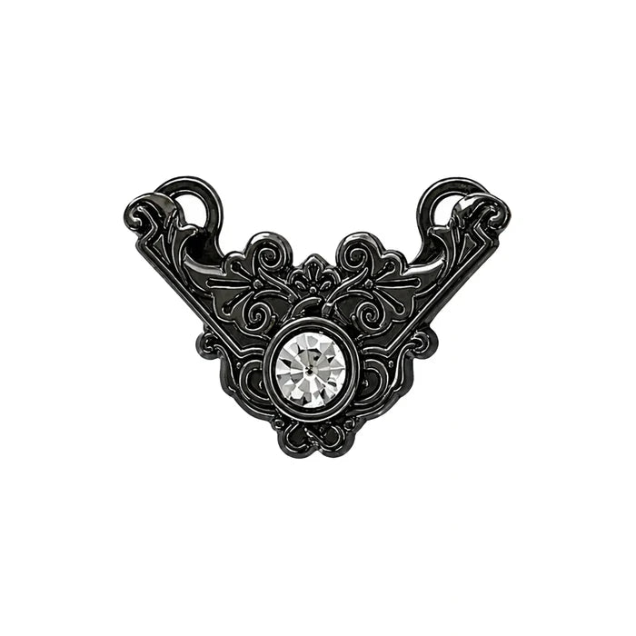 Filigree Rhinestone V Style Collartip