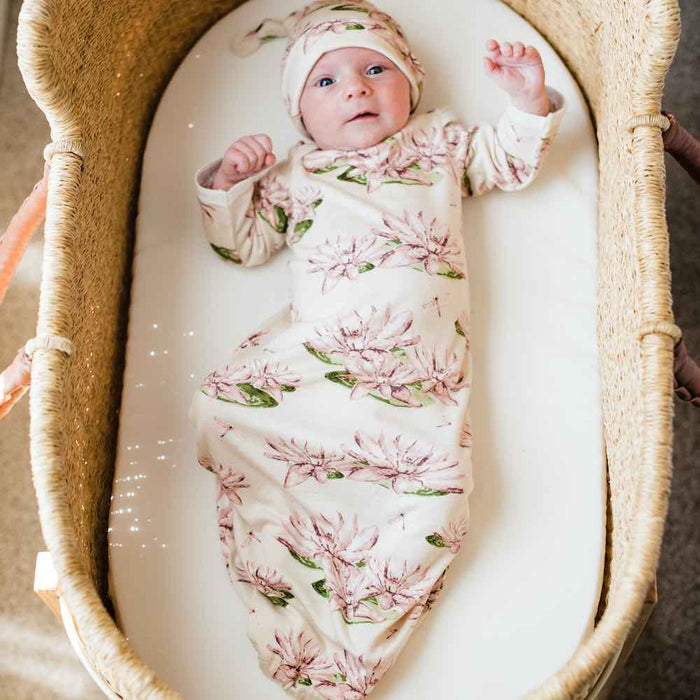 Firefly Bamboo Newborn Gown & Hat Set