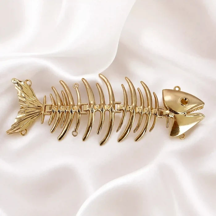 Fish Skeleton Sew Brooch