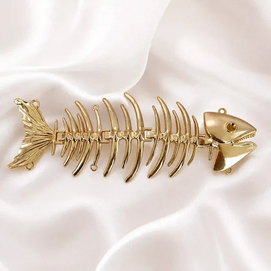 Fish Skeleton Sew Brooch