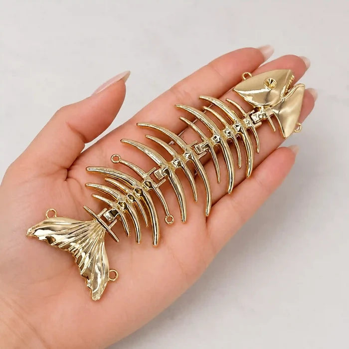 Fish Skeleton Sew Brooch