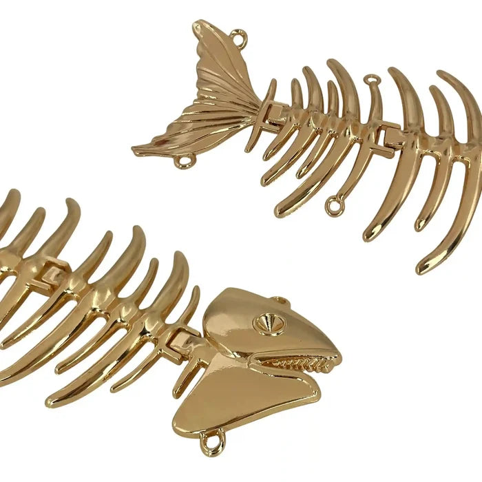 Fish Skeleton Sew Brooch