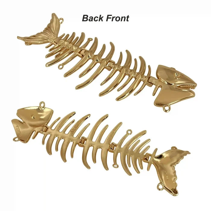 Fish Skeleton Sew Brooch