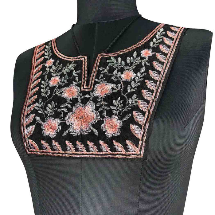 Ornate floral and leafy style ethnic neckline with detailed embroidery for elegance Ani Accessories