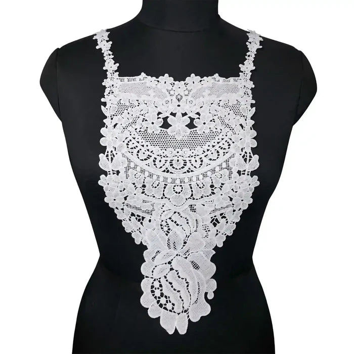 Floral bib yoke by Ani Accessories with elegant floral detailing for dresses and ethnic wear.