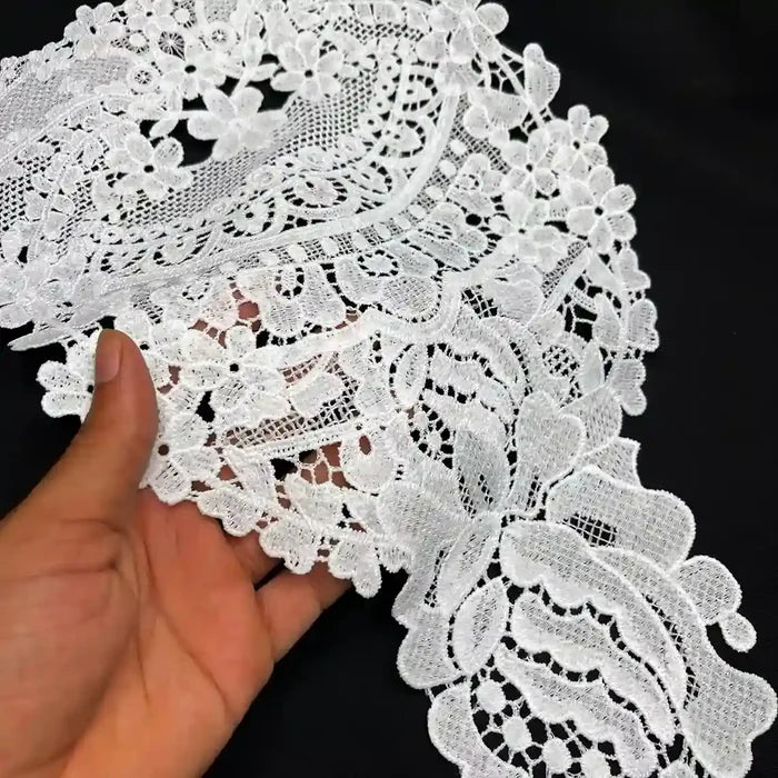 Close up shoot of Floral bib yoke by Ani Accessories crafted for garment embellishment and stylish neckline decoration.