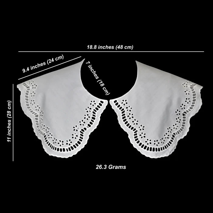 Ani Accessories embroidered floral border Peterpan collar applique for dresses kurtis and blouses