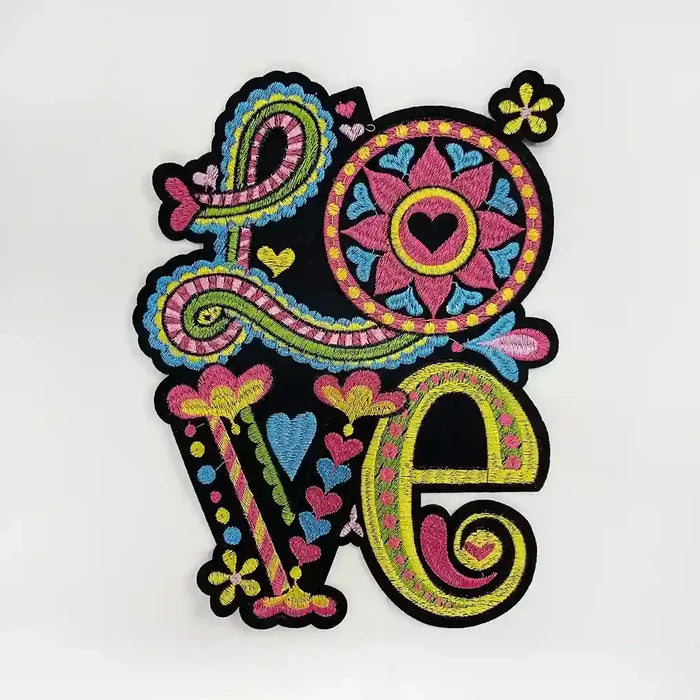 Floral Butterfly Skull Hot-Fix Patch