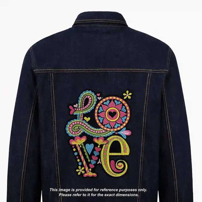 Floral Butterfly Skull Hot-Fix Patch