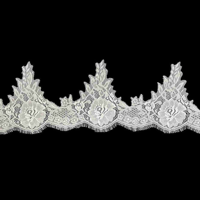 Floral Chantilly Lace Trim with Eyelash Edge | 3 Meters | FEL-5N