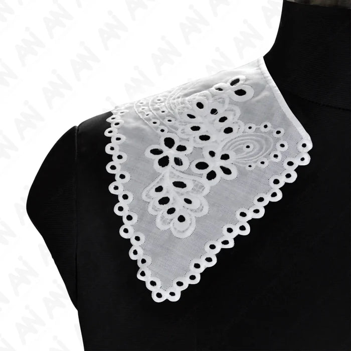 Ani Accessories decorative floral cutwork collar patch with fine lace work for gown and kurti enhancement