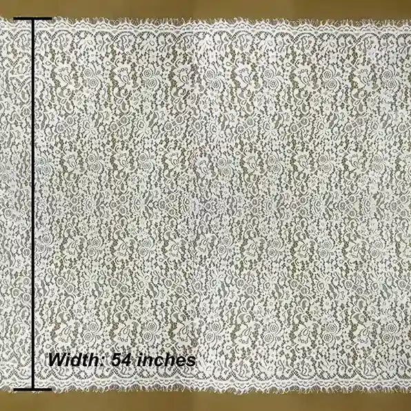 Floral Design Dyeable French Fabric | 3 Meters