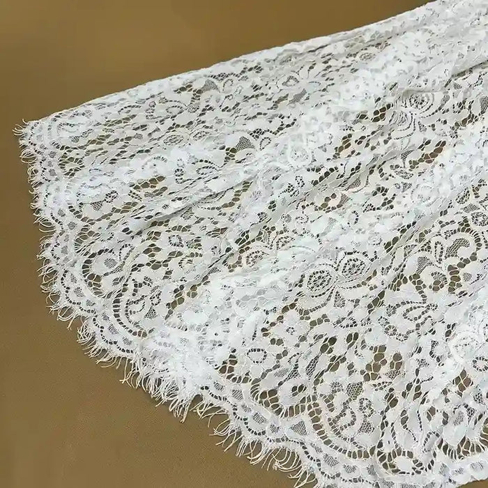 Floral Design Dyeable French Fabric | 3 Meters