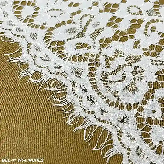 Floral Design Dyeable French Fabric | 3 Meters
