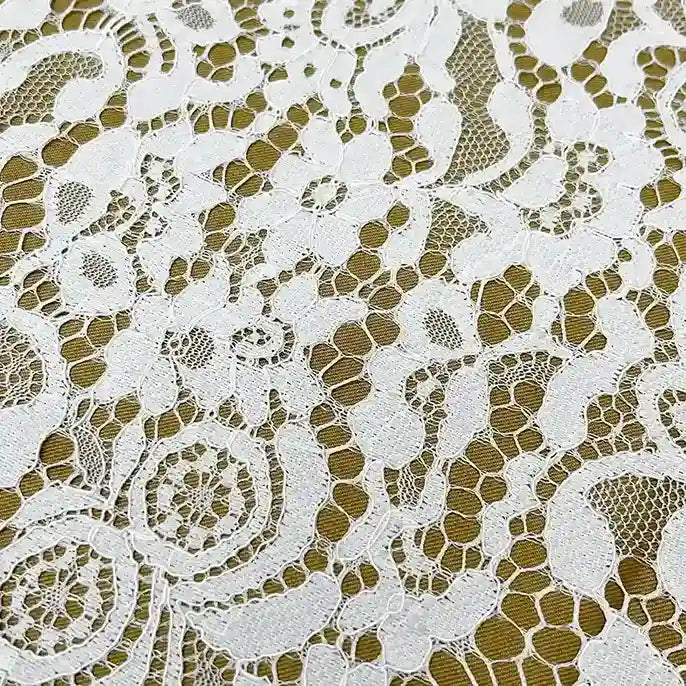 Floral Design Dyeable French Fabric | 3 Meters
