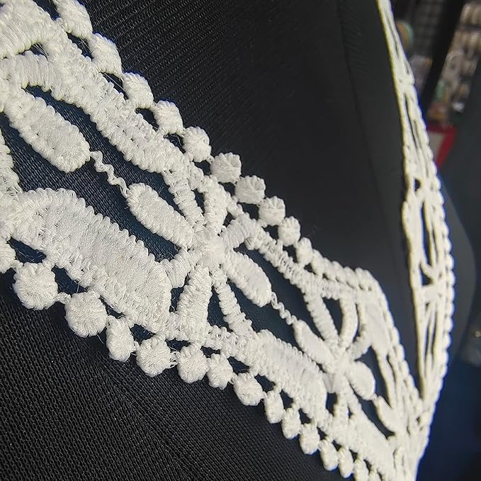 Premium floral embroidered neckline by Ani Accessories with intricate craftsmanship for kurti styling