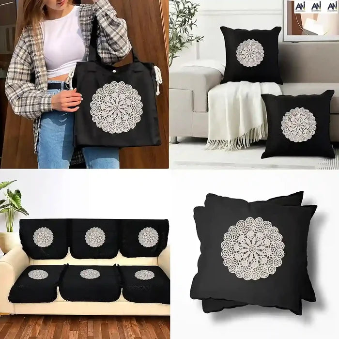 Floral Lace Appliqué Crochet Cotton Sew Patch