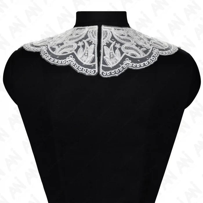 Premium floral pattern sew-on neck collar patch for gowns, kurtis, tops and ethnic wear embellishment use