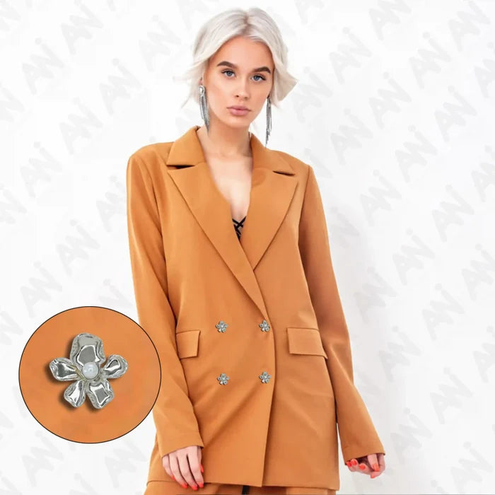 Floral Pearl Metal Buttons | 20mm(32L), 25mm(40L) & 35mm(54L)